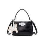 Black Croc Satchel